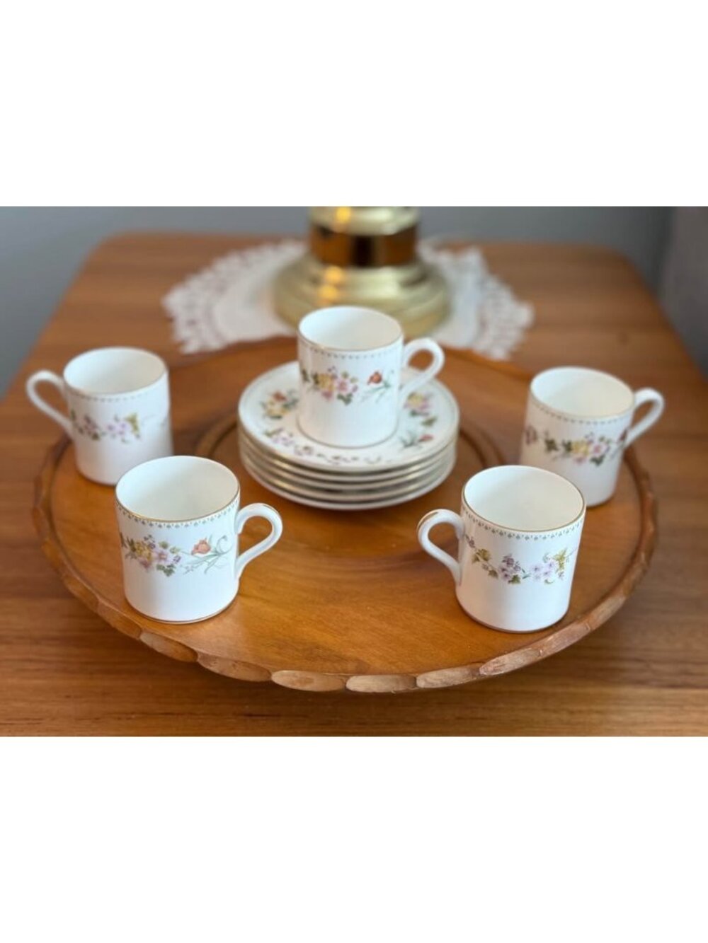 Wedgewood MIRABELLE Demitasse Cup & Saucer Coffee Set - 4 Sets